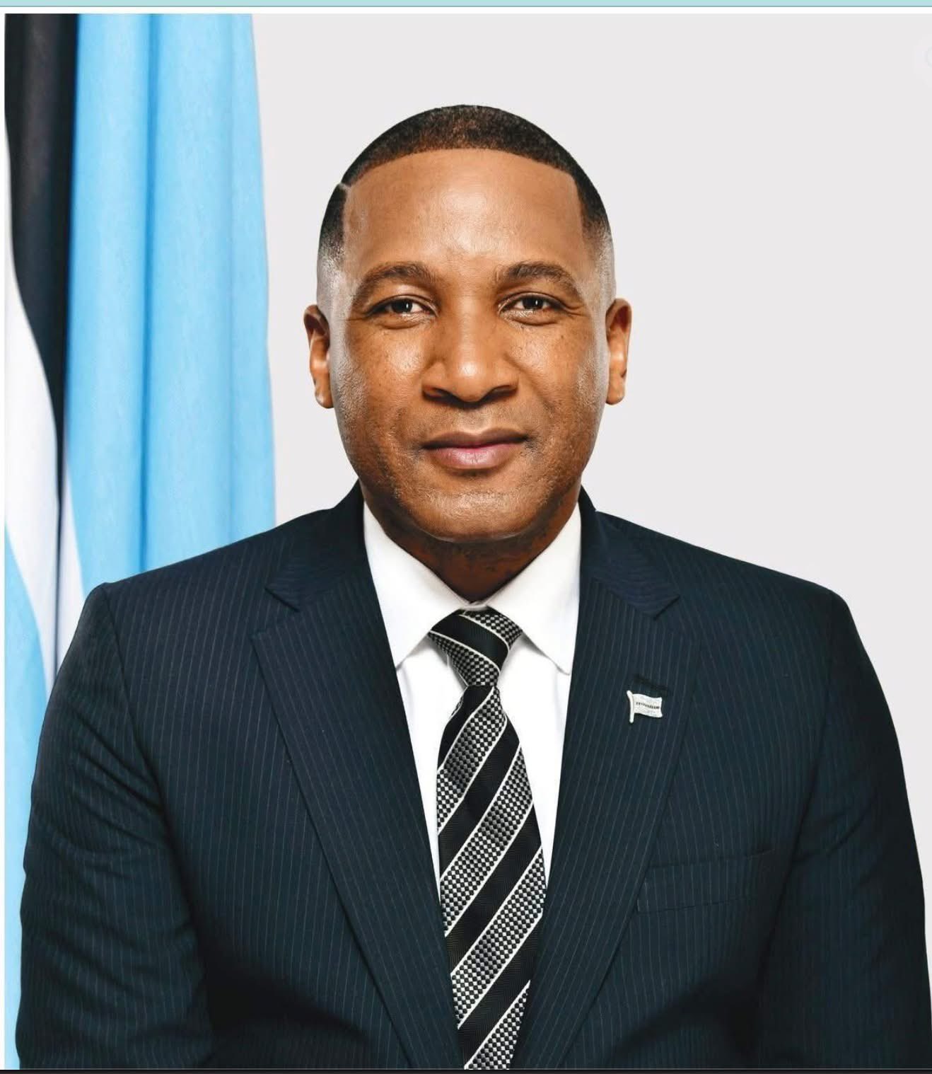 Botswana president Duma Boko addressing the nation.