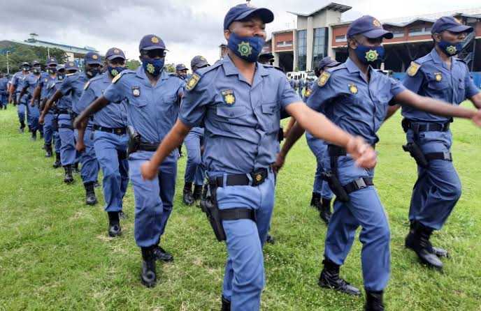 South African Police Services on training