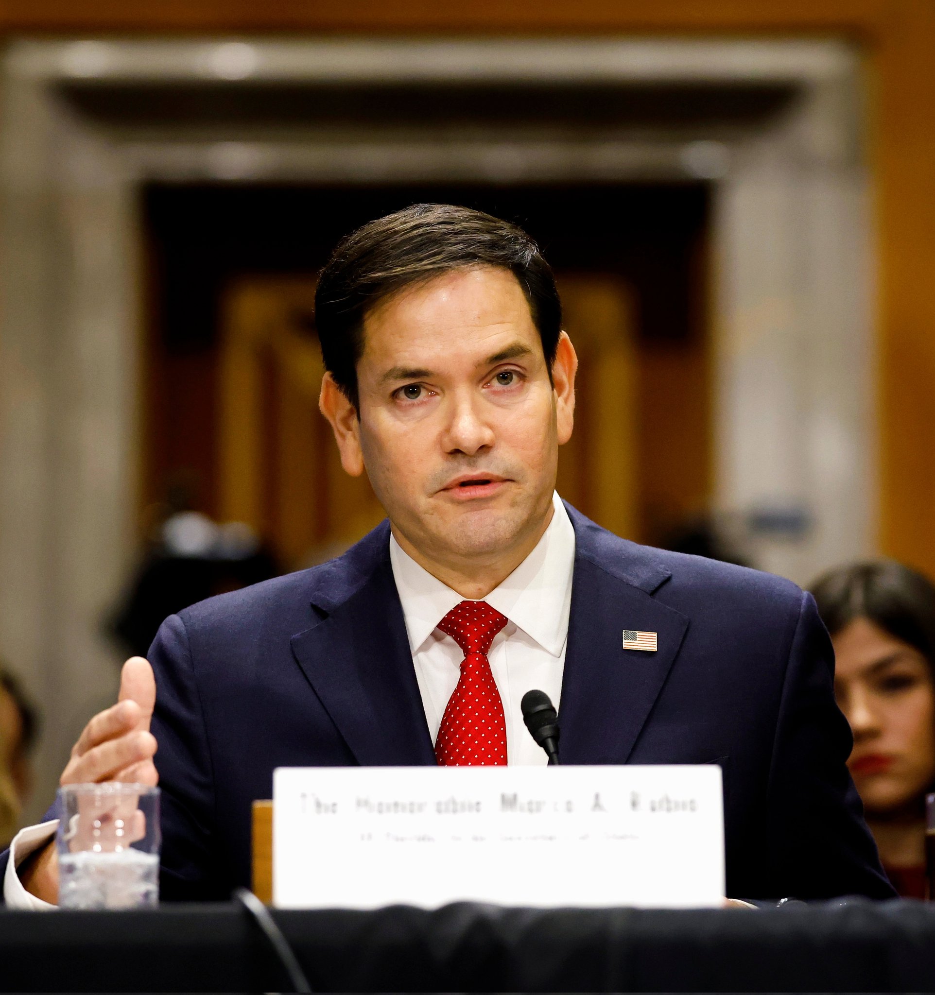 Rubio Marcus at a press briefing